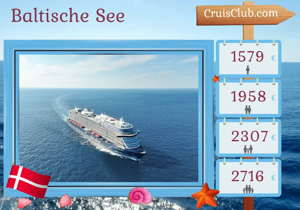 Kreuzfahrt in der Ostsee von Kiel an Bord des Schiffes Mein Schiff Relax mit Besuchen in Polen und Dänemark für 6 Tage