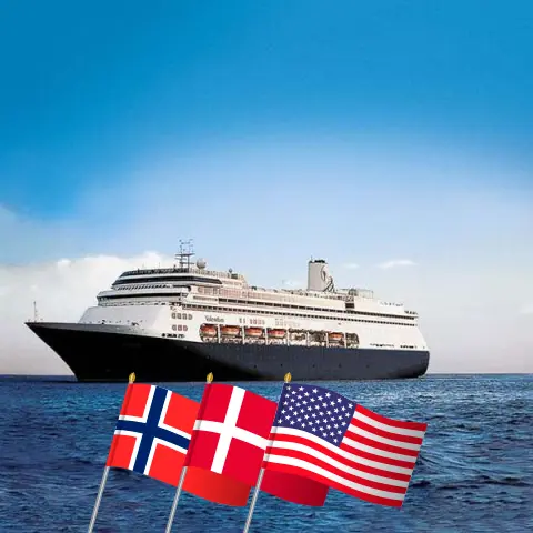 Croisière transatlantique de Rotterdam à Fort Lauderdale à bord du navire Volendam avec escales en Norvège, au Danemark, à Porto Rico et aux États-Unis pendant 20 jours