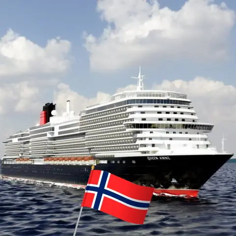 Crucero por el Norte desde Southampton a bordo del barco Queen Anne con visitas a Noruega durante 8 días