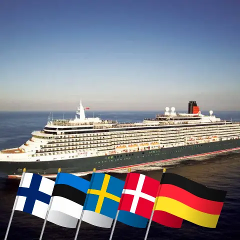 Круиз по Балтийскому морю от Киля до Гамбурга на борту корабля "Куин Виктория" с посещениями Финляндии, Эстонии, Швеции, Дании и Германии на 10 дней