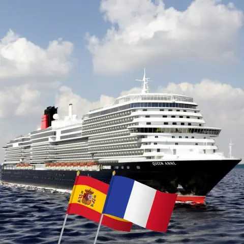 Kreuzfahrt im westlichen Europa ab Southampton an Bord des Schiffes Queen Anne mit Besuchen in Spanien und Frankreich für 8 Tage