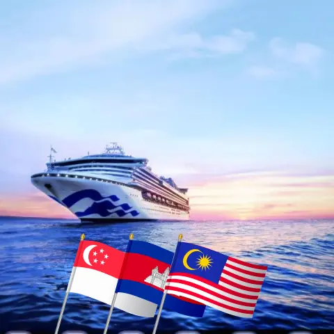 Cruise in the Asia from Singapore aboard Sapphire Princess ship with visits to Singapore, Viet Nam, Cambodia, Thailand, and Malaysia for 15 days