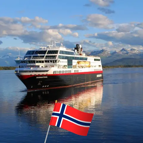 Cruzeiro no Norte das Montanhas a bordo do navio Midnatsol com visitas à Noruega por 12 dias