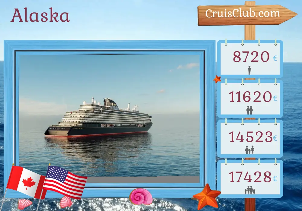 Croisière en Alaska de Vancouver à bord du navire EXPLORA III avec visites au Canada et aux États-Unis pendant 10 jours