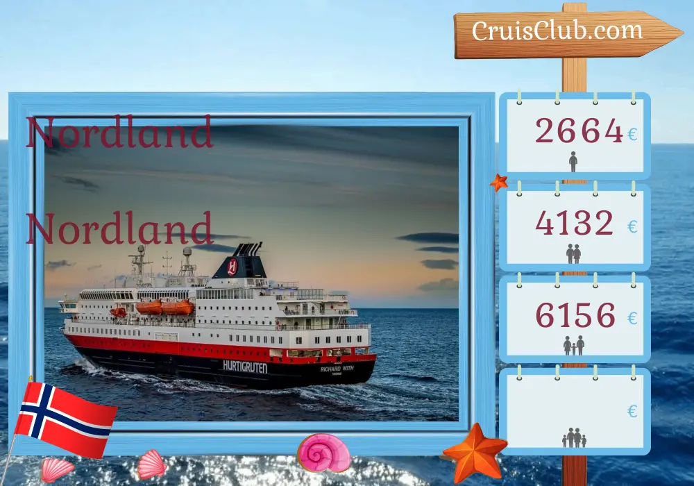 Cruzeiro no Norte a partir das Montanhas a bordo do navio Richard With com visitas à Noruega por 12 dias