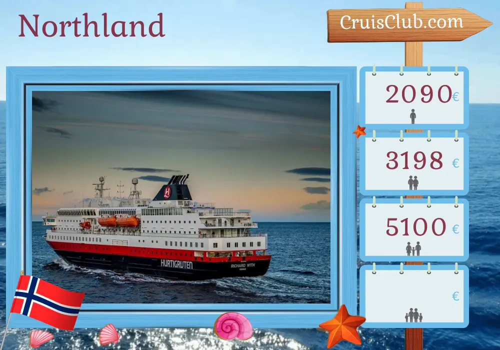 Cruise in the Northland from Mountains aboard Richard With ship with visits to Norway for 12 days
