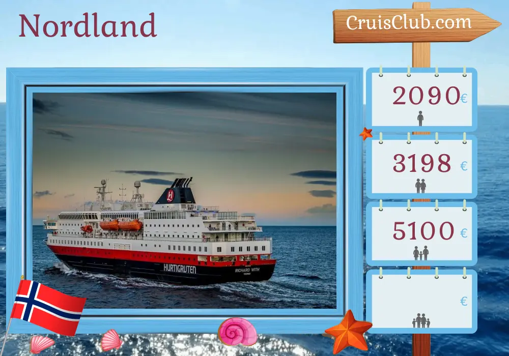 Crucero en el Norte desde las Montañas a bordo del barco Richard With con visitas a Noruega por 12 días