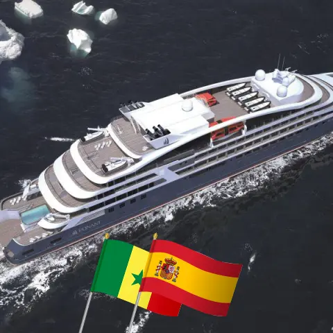 Kreuzfahrt im Atlantik von Dakar nach Las Palmas an Bord des Schiffs Le Champlain mit Besuchen in Senegal und Spanien für 11 Tage