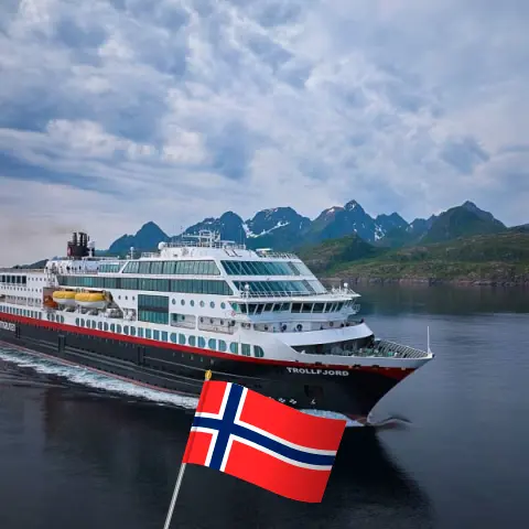 Cruzeiro no Norte a partir de Oslo a bordo do navio Trollfjord com visitas à Noruega por 15 dias