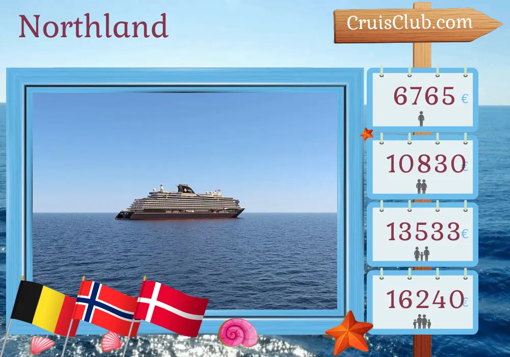 Cruise in the Northland from Southampton to Copenhagen aboard Explora IV ship with visits to Belgium, Norway, and Denmark for 9 days
