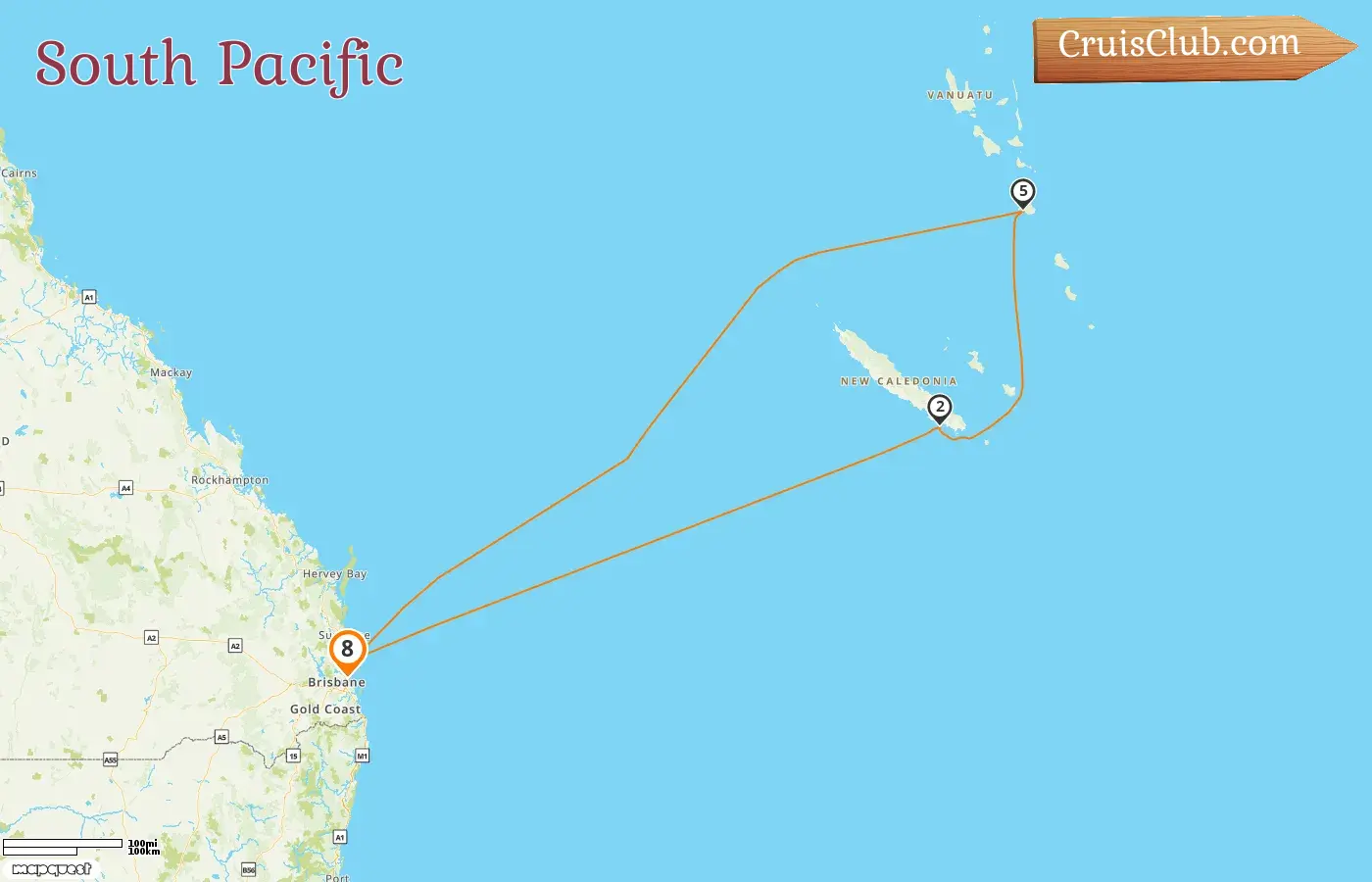 Cruise in the South Pacific from Brisbane aboard Quantum of the Seas ship with visits to Australia, New Caledonia, and Vanuatu for 8 days