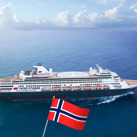Cruzeiro no Norte de Kiel a bordo do navio Vasco da Gama com visitas à Noruega por 16 dias