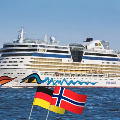 Kreuzfahrt im Norden von Hamburg mit dem Schiff AIDAluna mit Besuchen in Deutschland und Norwegen für 8 Tage