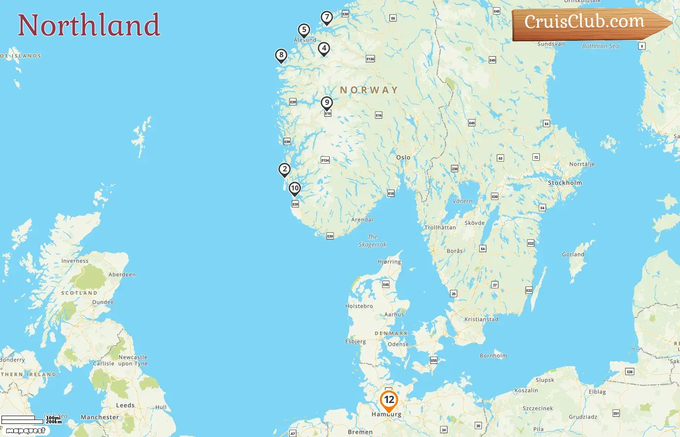 Cruise in the Northland from Hamburg aboard AIDAprima ship with visits to Germany and Norway for 12 days