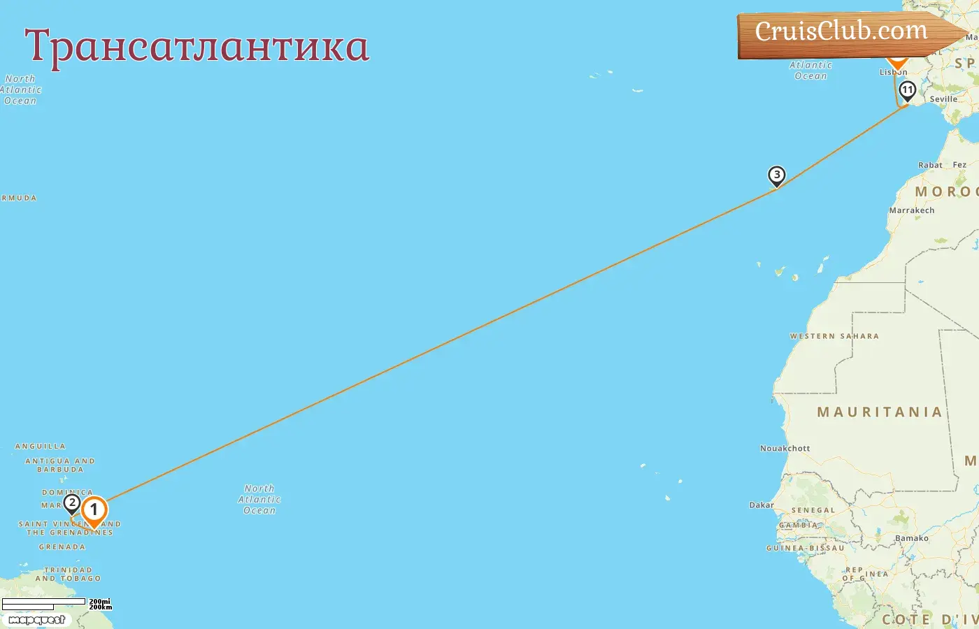 Круиз по Трансатлантике из Бриджтауна в Лиссабон на борту лайнера Seabourn Ovation с посещением Барбадоса, Сент-Люсии и Португалии на 13 дней
