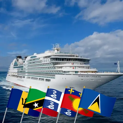 Kreuzfahrt in der östlichen Karibik ab Bridgetown an Bord des Schiffes Seabourn Ovation mit Stopps in Barbados, St. Kitts und Nevis, Martinique, Guadeloupe und St. Lucia für 8 Tage