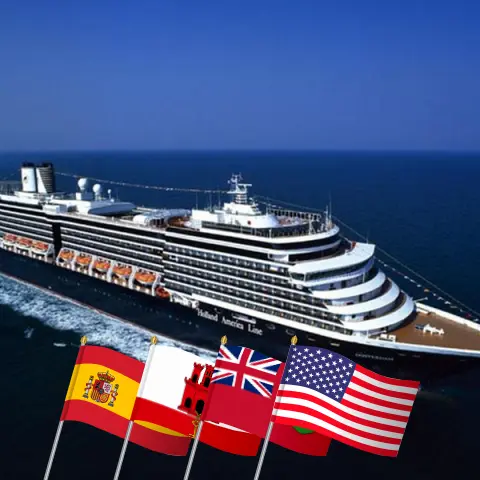 Croisière en Transatlantique de Barcelone à Fort Lauderdale à bord du navire Oosterdam avec des visites en Espagne, à Gibraltar, aux Bermudes et aux États-Unis pendant 15 jours