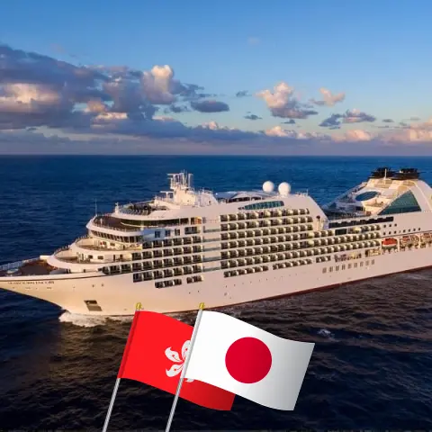 Cruise in the East Asia from Hong Kong to Yokohama aboard Seabourn Encore ship with visits to Hong Kong, Taiwan, and Japan for 13 days