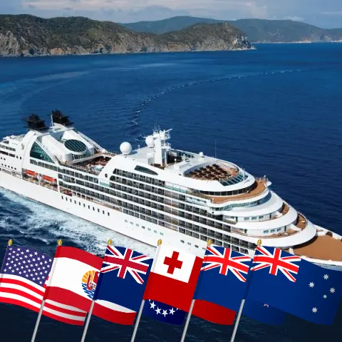 Kreuzfahrt "Weltreise von Miami nach Sydney" an Bord des Schiffes Seabourn Quest mit Stopps in den USA, Panama, Ecuador, Peru, Chile, Französisch-Polynesien, Cook-Inseln, Tonga, Neuseeland und Australien für 63 Tage