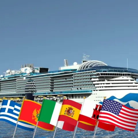 Круиз через Атлантический океан от Пирея до Форт-Лодердейла на борту судна Sun Princess с посещением Греции, Черногории, Италии, Испании, Гибралтара и США на 23 дня