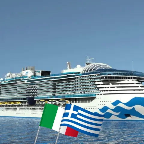 Cruise in the Mediterranean from Civitavecchia to Piraeus aboard Sun Princess ship with visits to Italy, Greece, and Turkey for 8 days