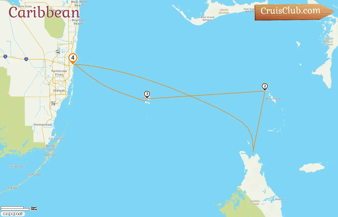 Cruise in the Caribbean from Fort Lauderdale aboard Radiance of the Seas ship with visits to USA and Bahamas for 4 days