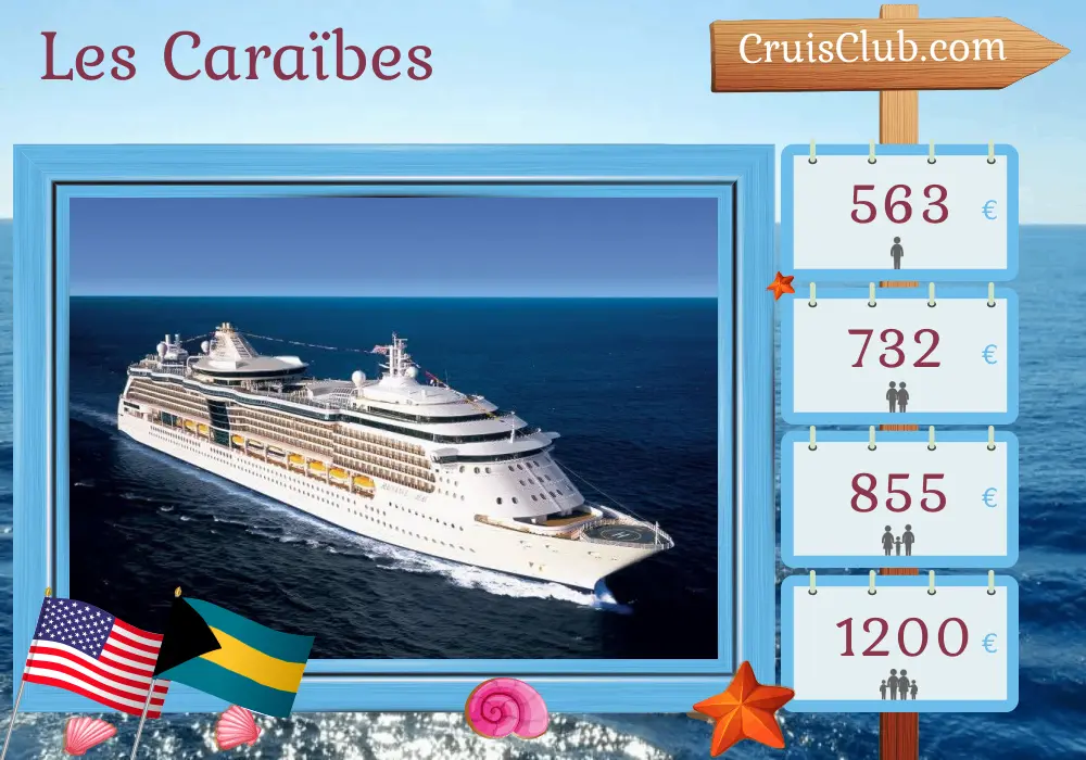 Croisière dans les Caraïbes au départ de Fort Lauderdale à bord du navire Radiance of the Seas avec escales aux États-Unis et aux Bahamas pendant 4 jours