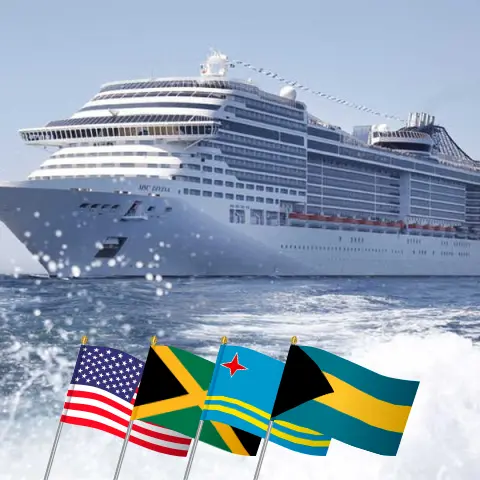 Kreuzfahrt in der Karibik ab Miami an Bord des MSC Divina-Schiffs mit Stopps in den USA, Jamaika, Aruba, Kolumbien, Panama, Honduras und den Bahamas für 12 Tage
