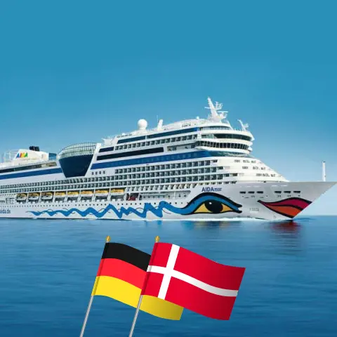 Cruzeiro no Mar Báltico saindo de Warnemünde a bordo do navio AIDAmar com visitas à Alemanha e Dinamarca por 5 dias