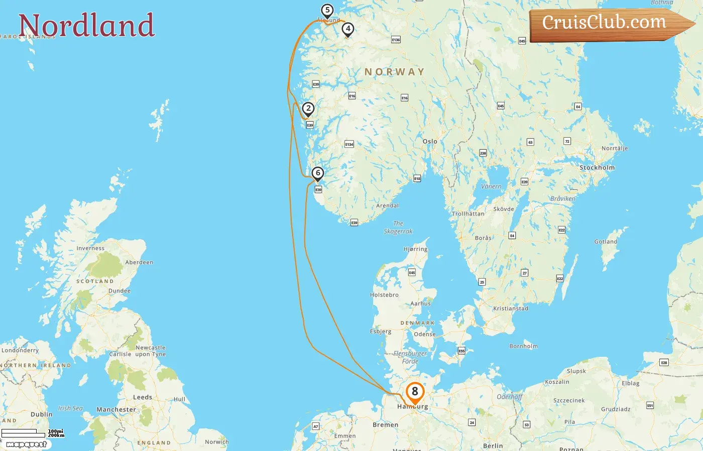 Croisière dans le Nord depuis Hambourg à bord du navire AIDAprima avec des visites en Allemagne et en Norvège pendant 8 jours