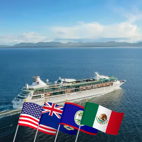 Cruise in the Western Caribbean from Tampa aboard Rhapsody of the Seas ship with visits to USA, Cayman Islands, Belize, Honduras, and Mexico for 9 days