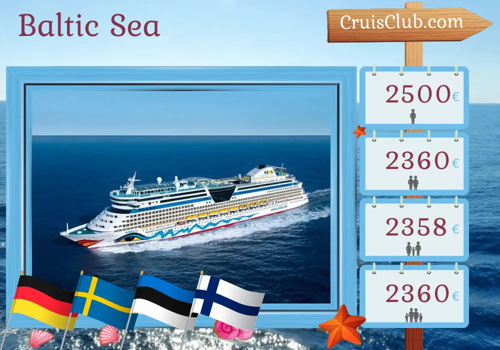 Baltic Sea Cruise on AIDAdiva: Germany, Sweden, Estonia, Finland - 8 days