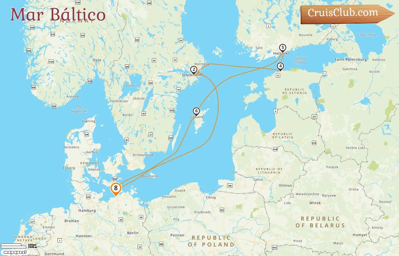 Cruzeiro no Mar Báltico partindo de Warnemünde a bordo do navio AIDAdiva com visitas à Alemanha, Suécia, Estônia e Finlândia por 8 dias