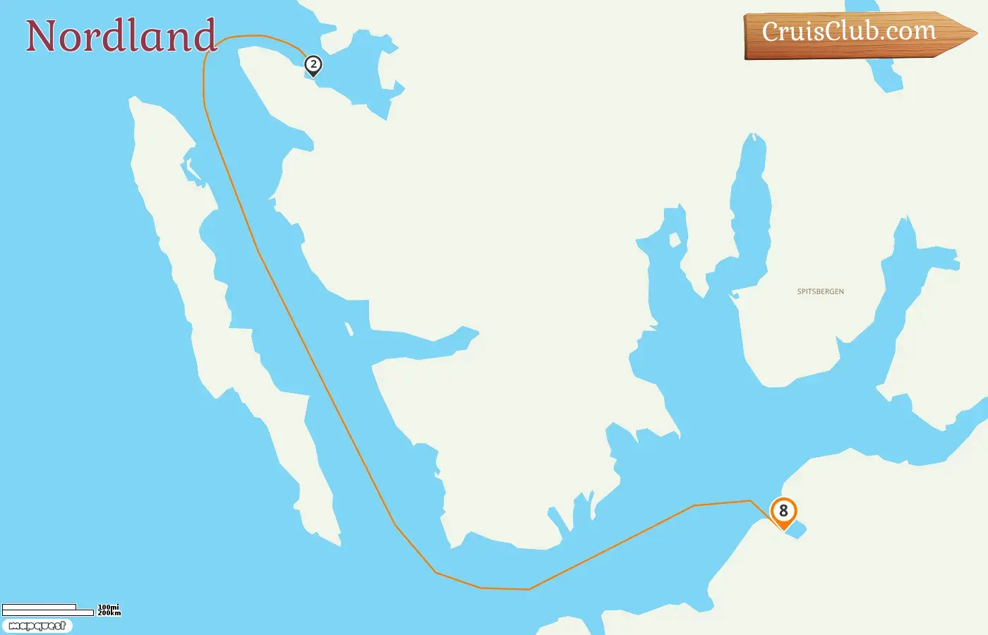 Kreuzfahrt im Nordland ab Longyearbyen an Bord des Schiffes Le Lyrial mit Stopps für 8 Tage