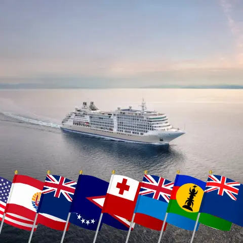 Круиз по Южно-Тихоокеанским островам из Лос-Анджелеса в Брисбен на борту корабля Silver Dawn с посещениями США, Французской Полинезии, Островов Кука, Самоа, Тонга, Фиджи, Вануату, Новой Каледонии и Австралии продолжительностью 45 дней