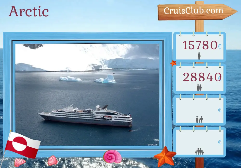 Cruise in the Arctic from Kangerlussuaq aboard L`Austral ship with visits to Greenland for 14 days