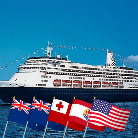 Croisière de Sydney à San Diego à bord du navire Zaandam avec des visites en Australie, en Nouvelle-Zélande, aux Tonga, en Polynésie française et aux États-Unis pendant 34 jours
