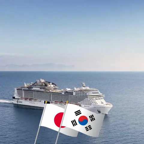 Kreuzfahrt in Ostasien ab Tokyo an Bord des MSC Bellissima-Schiffs mit Besuchen in Japan und Südkorea für 6 Tage