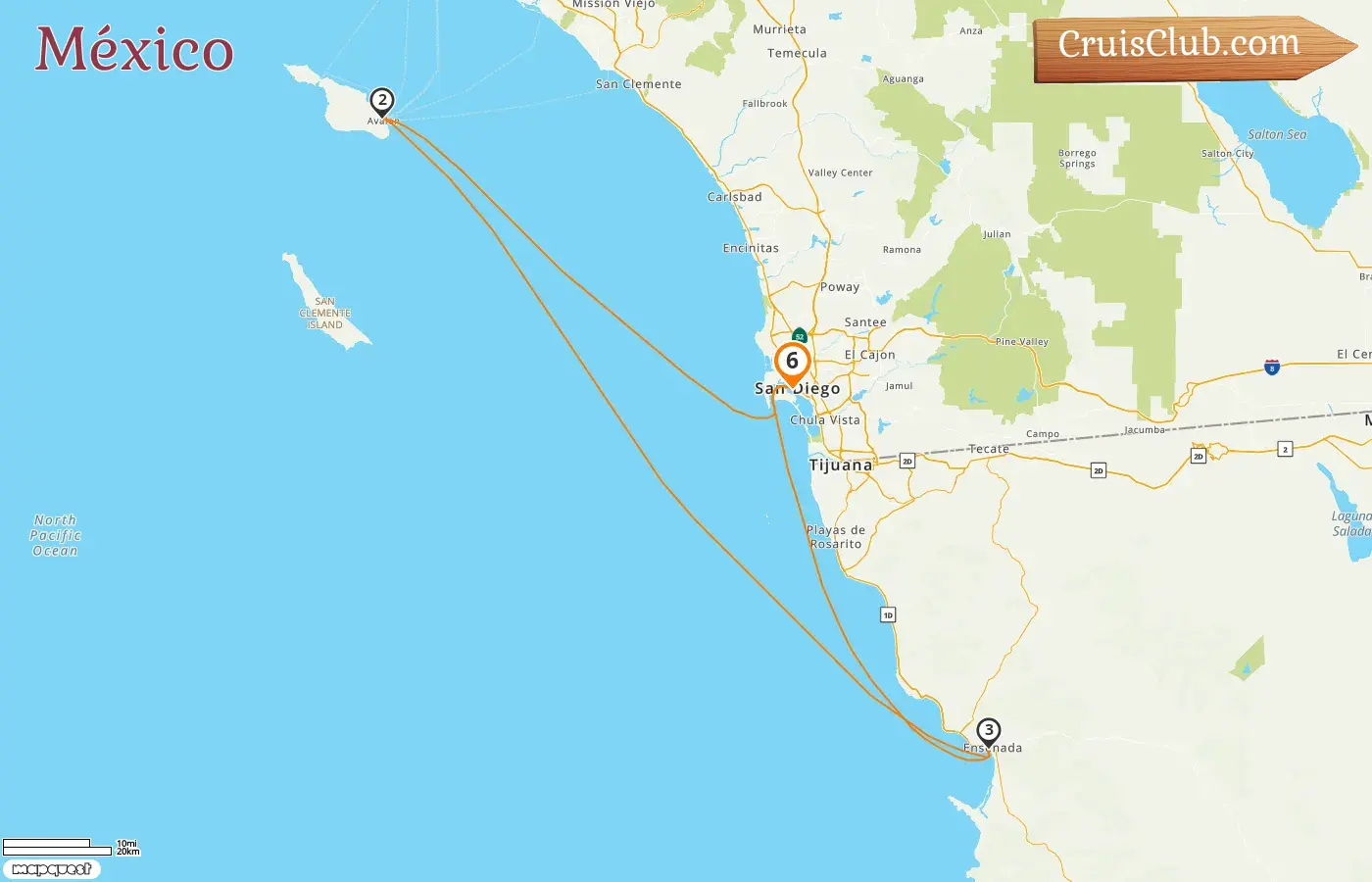 Crucero a México desde San Diego a bordo del barco Disney Wonder con visitas a Estados Unidos y México durante 6 días