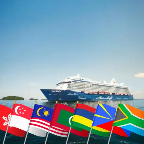 Круиз в Азию из Гонконга в Кейптаун на борту судна Mein Schiff 6 с посещениями Гонконг, Вьетнам, Таиланд, Сингапур, Малайзия, Шри-Ланка, Мальдивы, Маврикий, Реюньон и Южная Африка на 37 дней