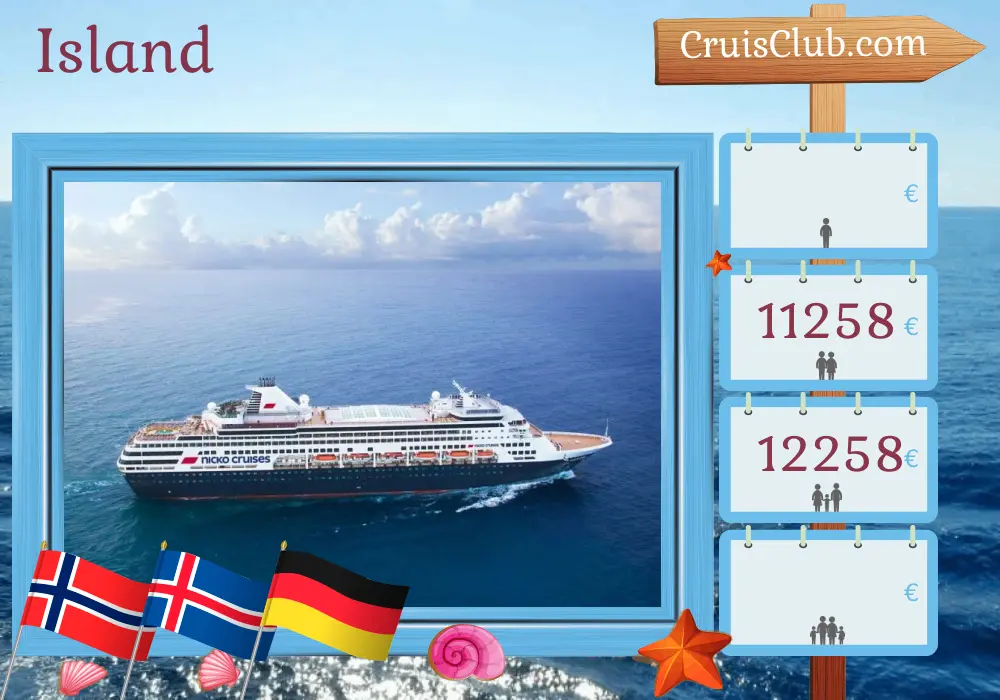 Kreuzfahrt nach Island von Kiel nach Hamburg an Bord des Schiffes Vasco da Gama mit Besuchen in Norwegen, Island und Deutschland für 19 Tage