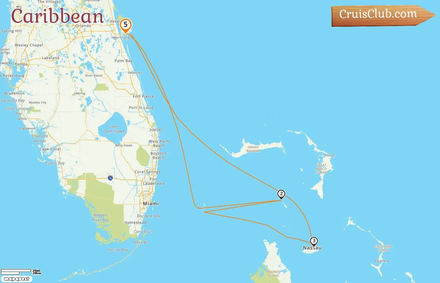 Круиз по Карибскому морю из Порт Канаверала / Орландо на борту судна Norwegian Joy с посещением США и Багамских островов на 5 дней