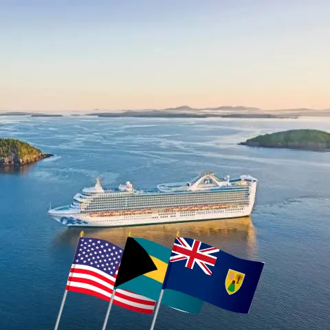 Cruise in the Caribbean from Port Canaveral / Orlando aboard Caribbean Princess ship with visits to USA, Bahamas, and Dominican Republic for 8 days