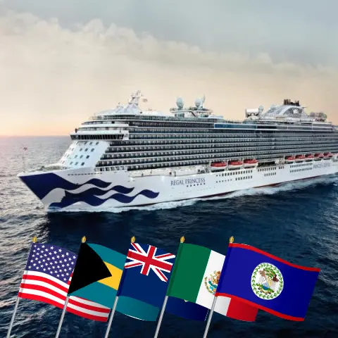 Круиз в Карибском море из Форт-Лодердейла на борту судна Regal Princess с посещением США, Багамских островов, Доминиканской Республики, Мексики, Белиза и Гондураса на 15 дней