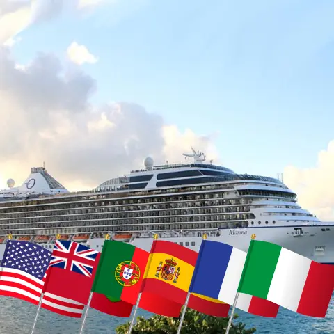 Kreuzfahrt von Miami nach Civitavecchia über den Atlantik an Bord des Schiffes Oceania Marina mit Stopps in den USA, Bermuda, Portugal, Spanien, Frankreich und Italien für 17 Tage