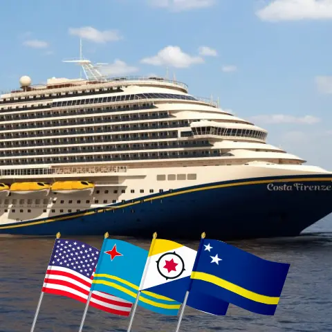 Cruzeiro no sul do Caribe de Miami a bordo do navio Carnival Firenze com visitas aos EUA, Aruba e Curaçao por 9 dias