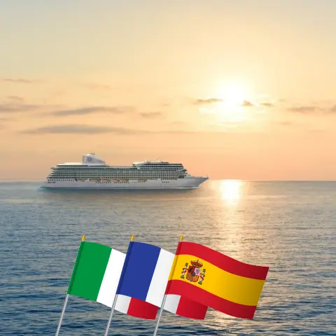 Cruise in the Mediterranean from Civitavecchia to Barcelona aboard Oceania Allura ship with visits to Italy, France, and Spain for 8 days