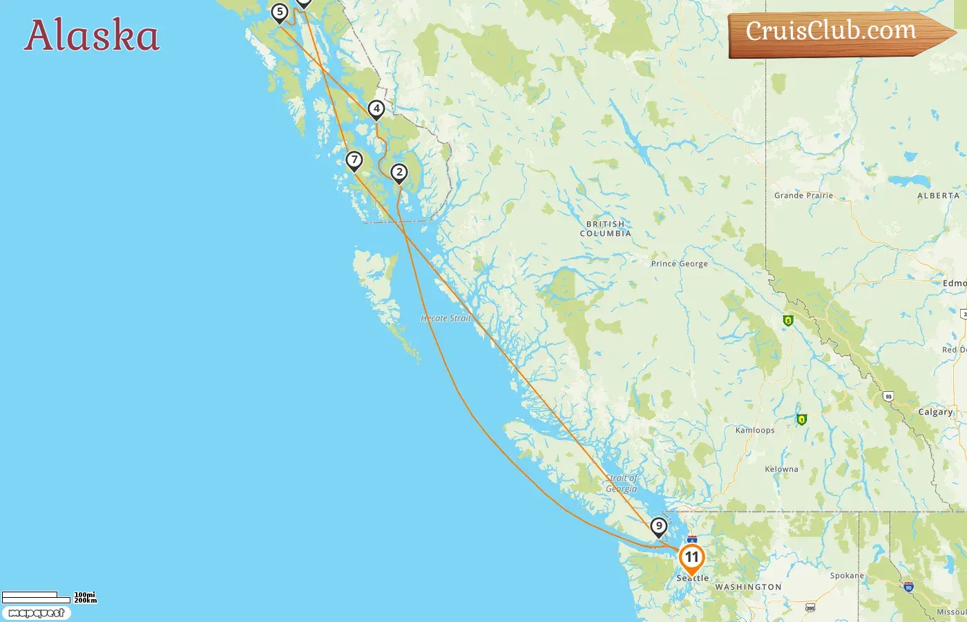 Cruise in the Alaska from Seattle aboard Oceania Riviera ship with visits to USA and Canada for 11 days