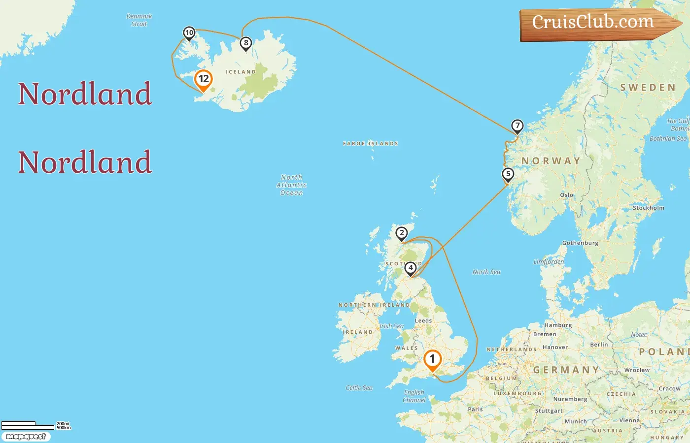 Cruzeiro no Norte de Southampton a Reykjavik a bordo do navio Norwegian Star com visitas à Noruega por 12 dias
