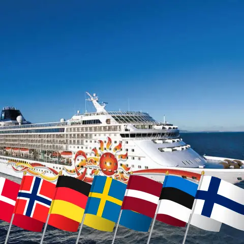 Kreuzfahrt in der Ostsee von Kopenhagen nach Helsinki an Bord des Schiffes Norwegian Sun mit Besuchen in Dänemark, Norwegen, Deutschland, Polen, Schweden, Lettland, Estland und Finnland für 10 Tage